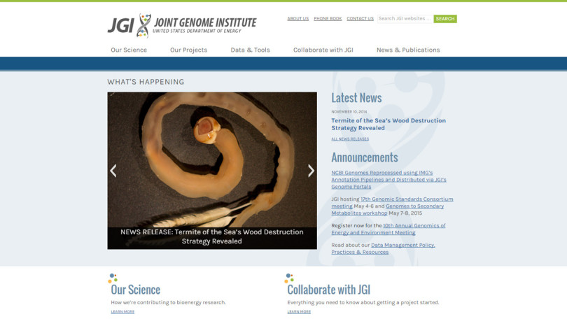 Joint Genome Institute Home Page