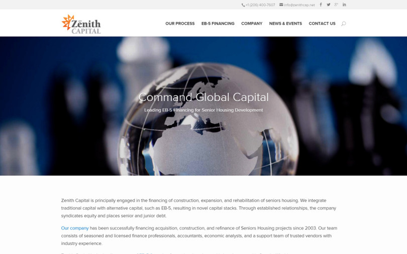 Zenith Capital Home Page