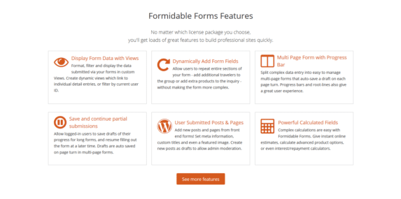 Top features of Formidable Pro