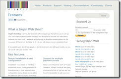 Zingiri Web Shop screenshot