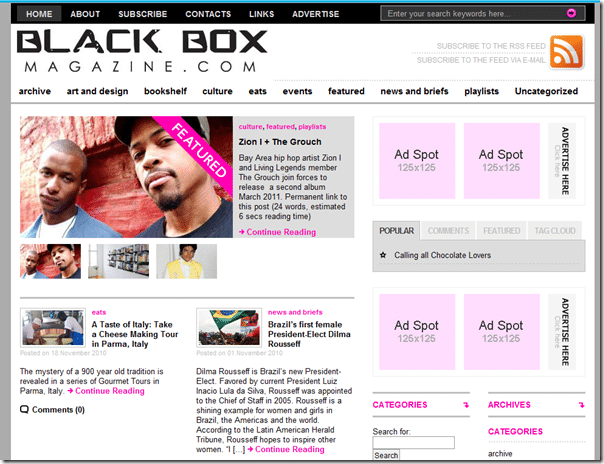 Black Box Magazine screenshot